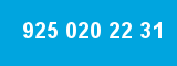 925 020 22 31 925 020 22 31